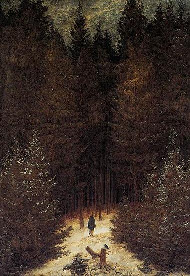 The Chasseur in the Forest, Caspar David Friedrich